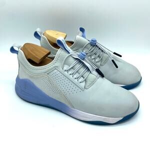 Women's White and Blue Sneakers